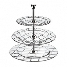 Этажерка трехъярусная 22/28/32см Concerto стекло